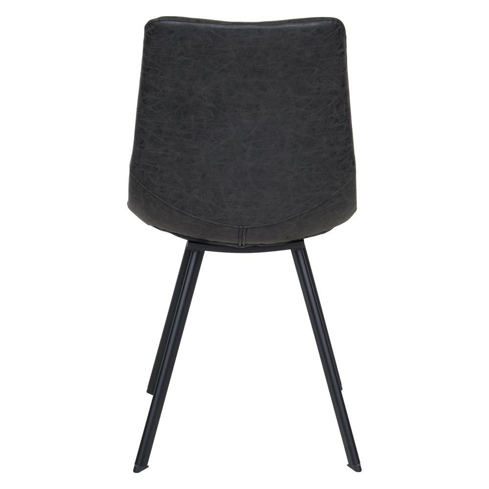 Markley Modern Leather Dining Chair With Metal Legs Set of 2. Picture 4