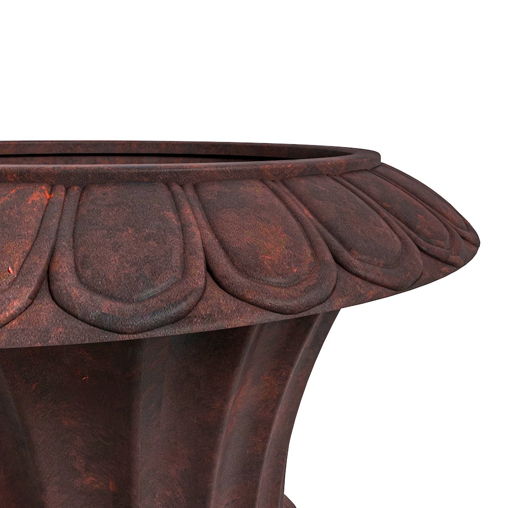 Lotus Series Poly Stone Planter in Brown, 20 Dia, 28 High. Picture 13