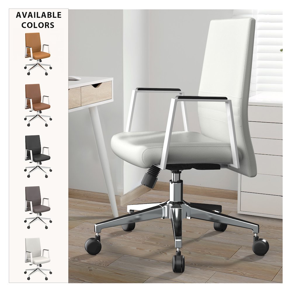 Aleen Office Chair in White. Picture 4