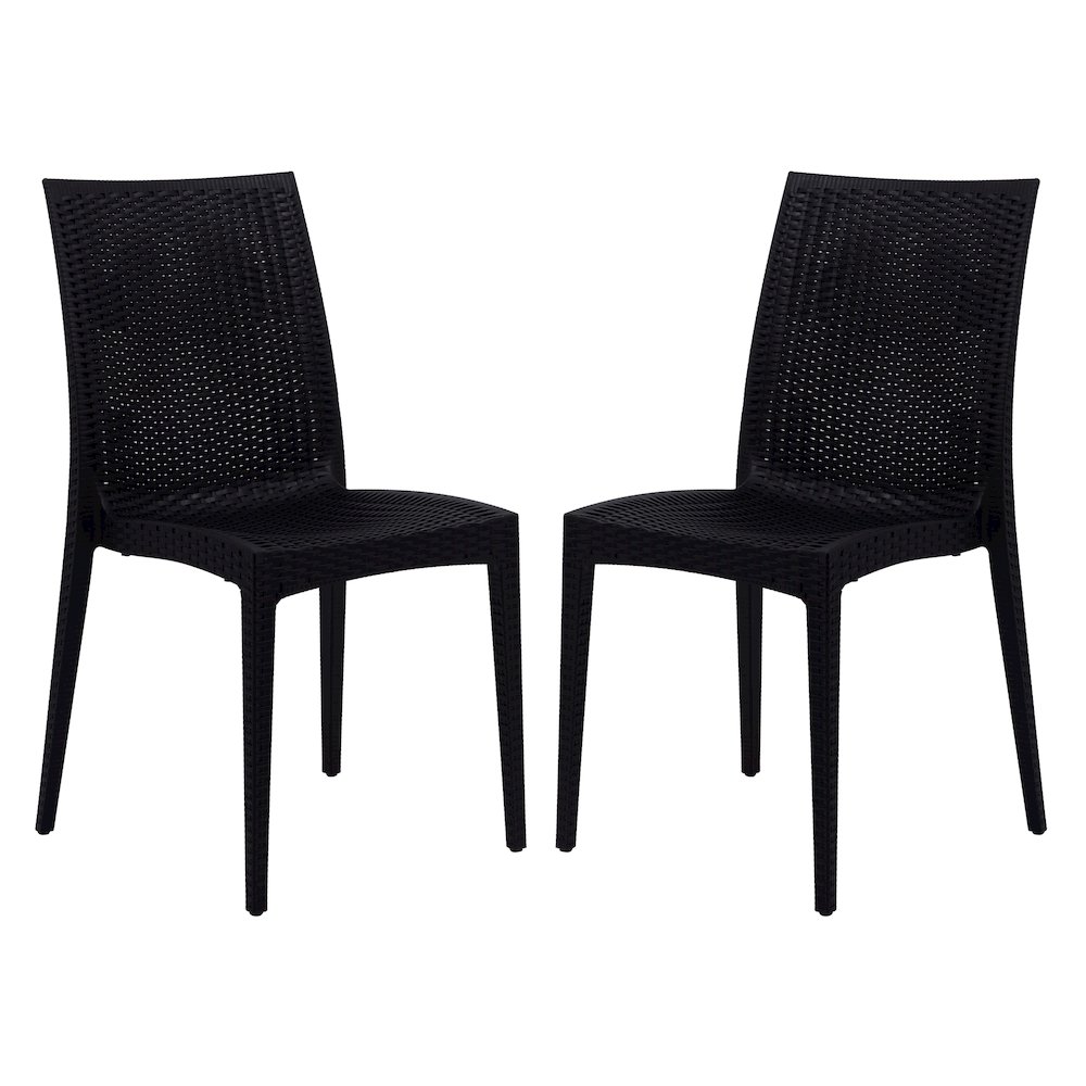 Weave Mace Indoor/Outdoor Dining Chair (Armless), Set of 2. Picture 1