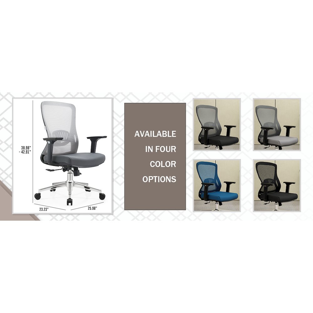 Office Adorit Series Office Task Chair In Grey. Picture 2
