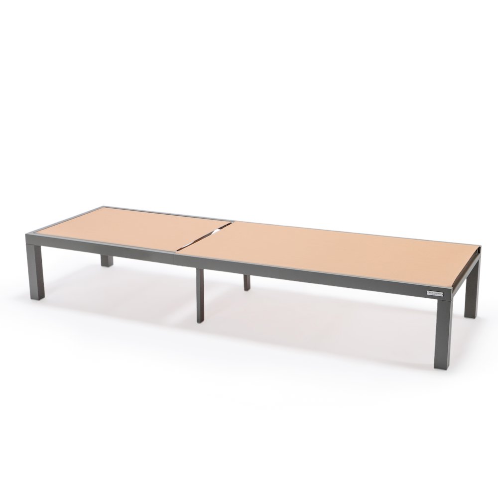 Marlin Patio Chaise Lounge Chair With Grey Aluminum Frame. Picture 1