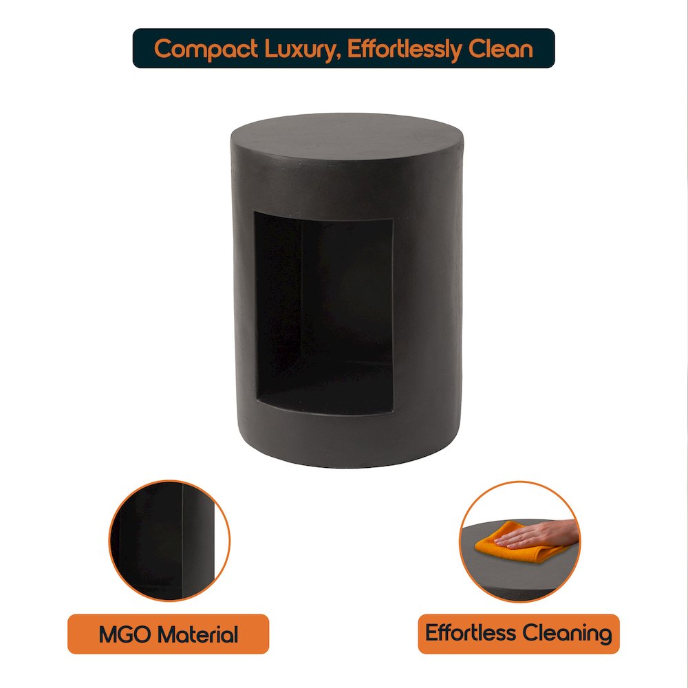 Modern Side End Table Nook Series In Black. Picture 8