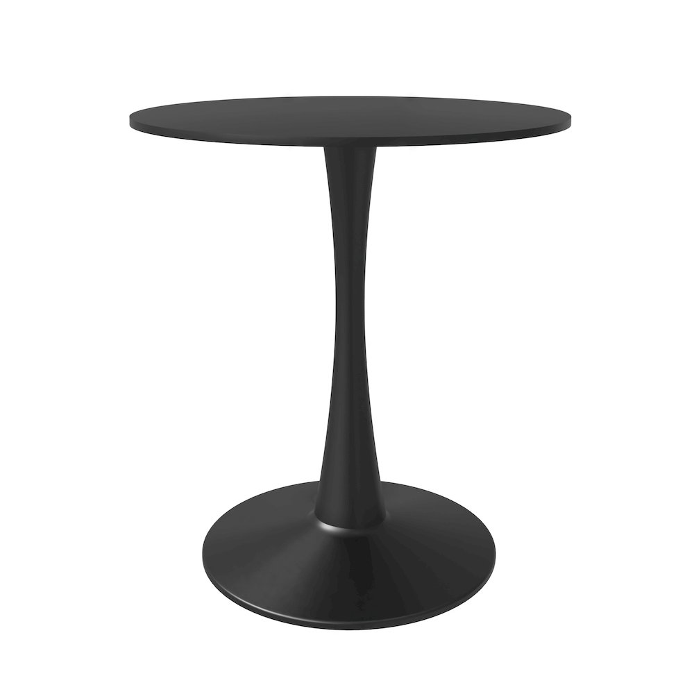 Leisyremod Bristol 24" Round Dining Table Black base with Black top. Picture 15