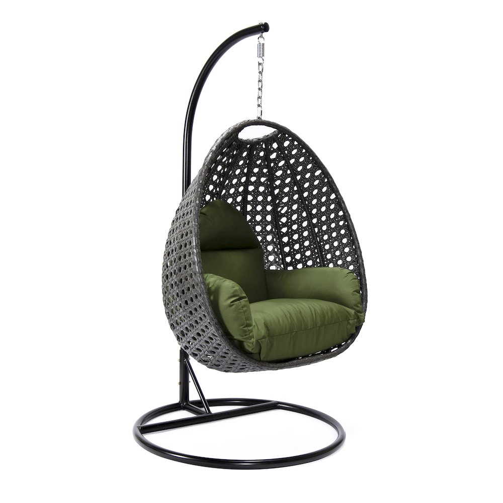 Charcoal Wicker Hanging Egg Swing Chair. Picture 1