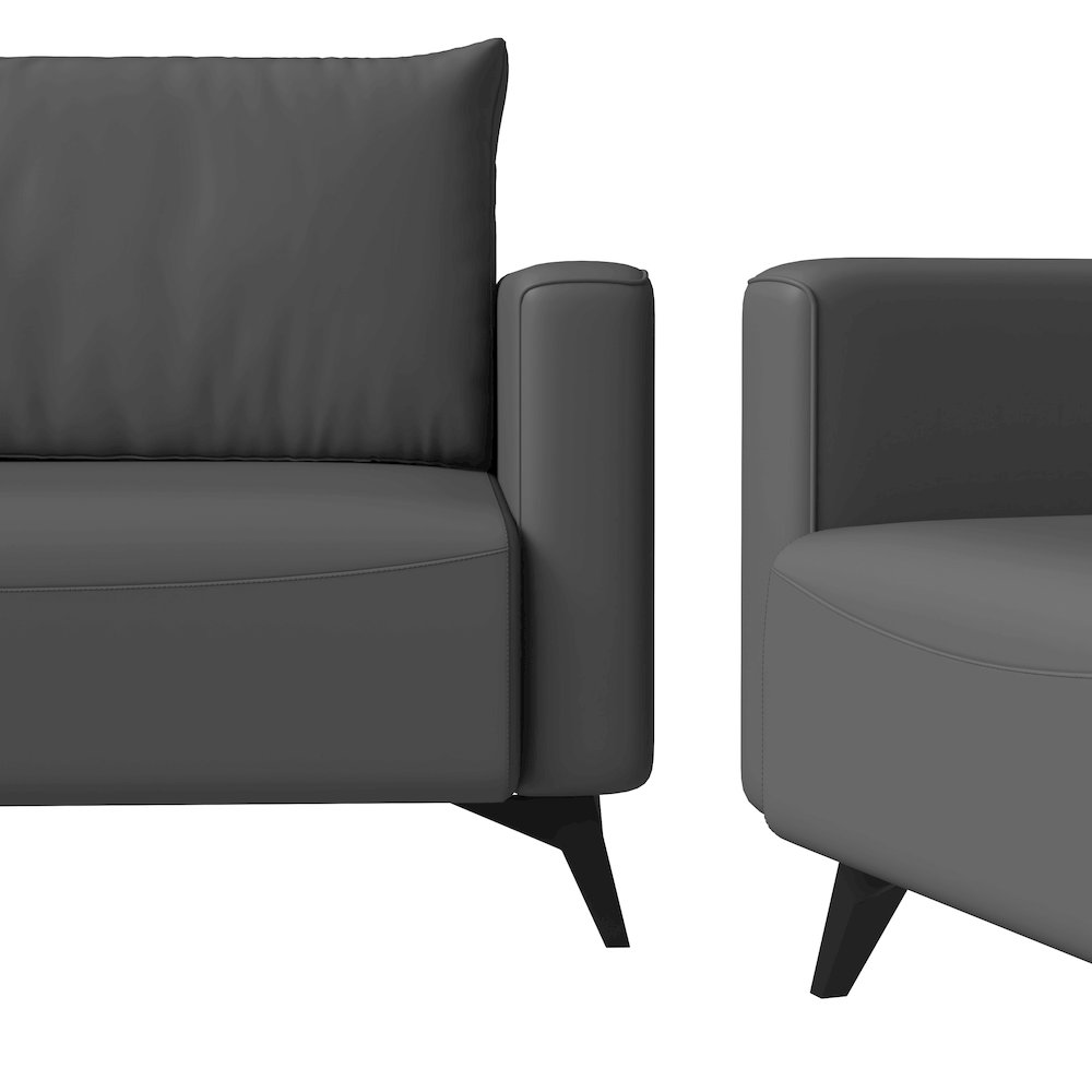 Inno Collection Sofa Set, 2 Single Seaters, and 3 seater In Grey. Picture 11