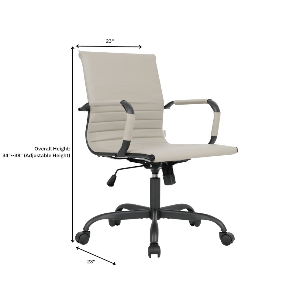 Harris Leather Home Office Chair in Tan With Black Frame. Picture 11
