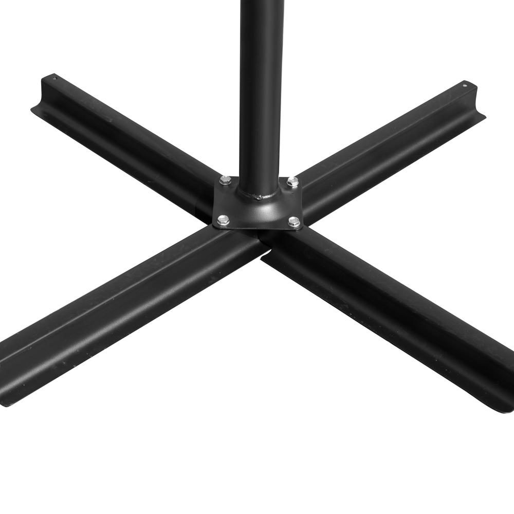 Outdoor 10 Ft Offset Cantilever Hanging Patio Umbrella With Solar Powered LED. Picture 14