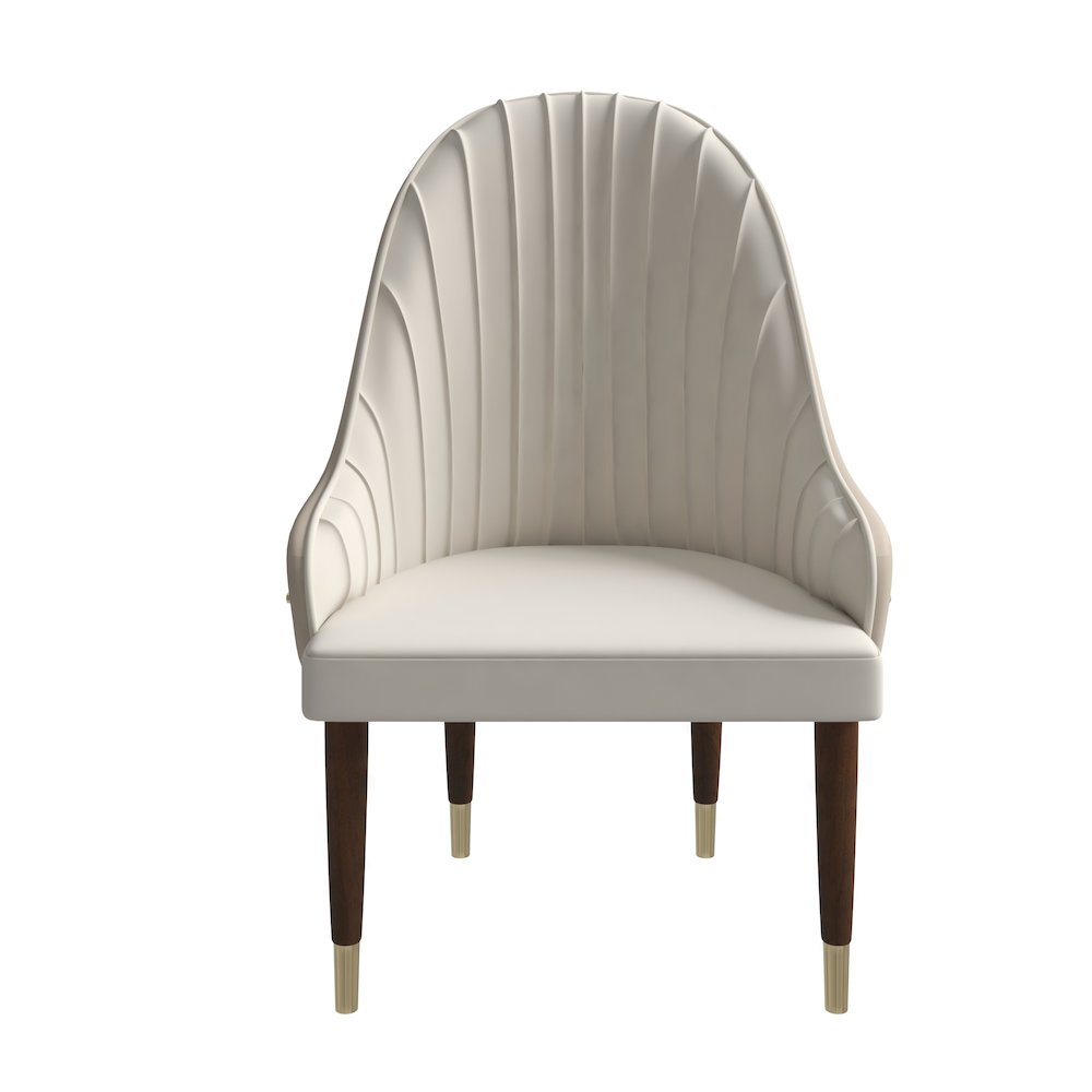 Elara Collection Wooden Dining Chair in Cream Set of 4. Picture 3