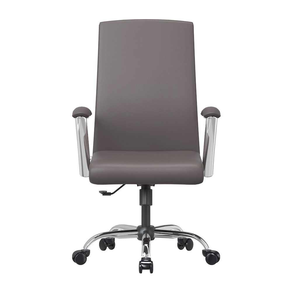 Evander Series Office Chair in Grey Leather. Picture 7