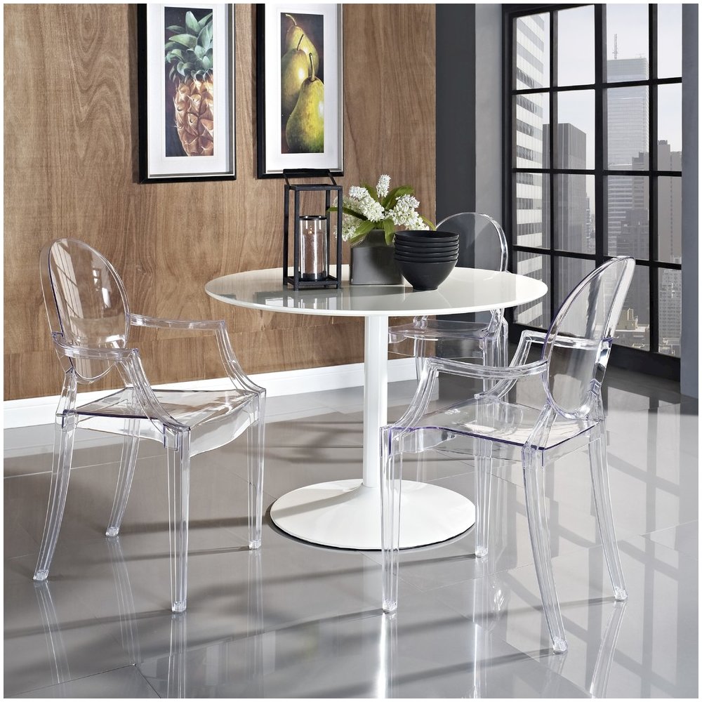Carroll Modern Acrylic Dining Side Chair. Picture 15