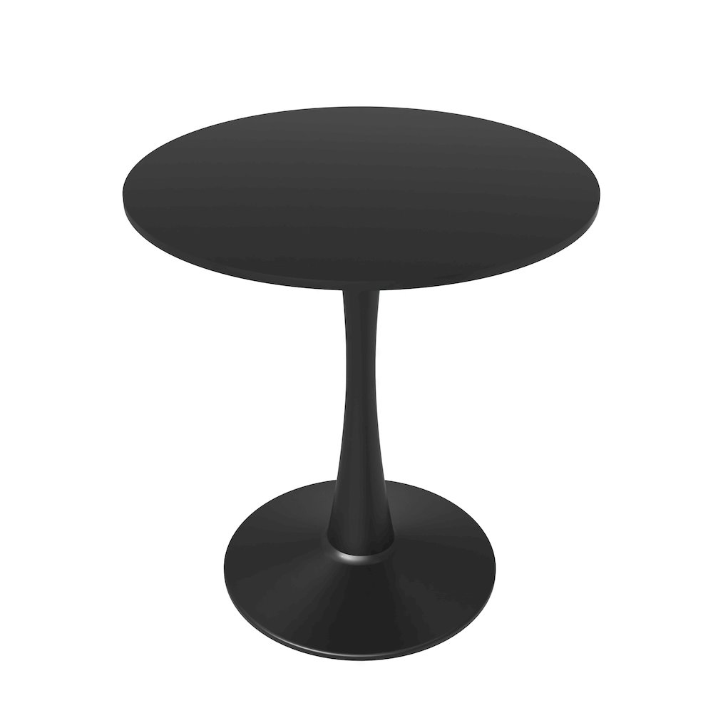 Leisyremod Bristol 24" Round Dining Table Black base with Black top. Picture 2