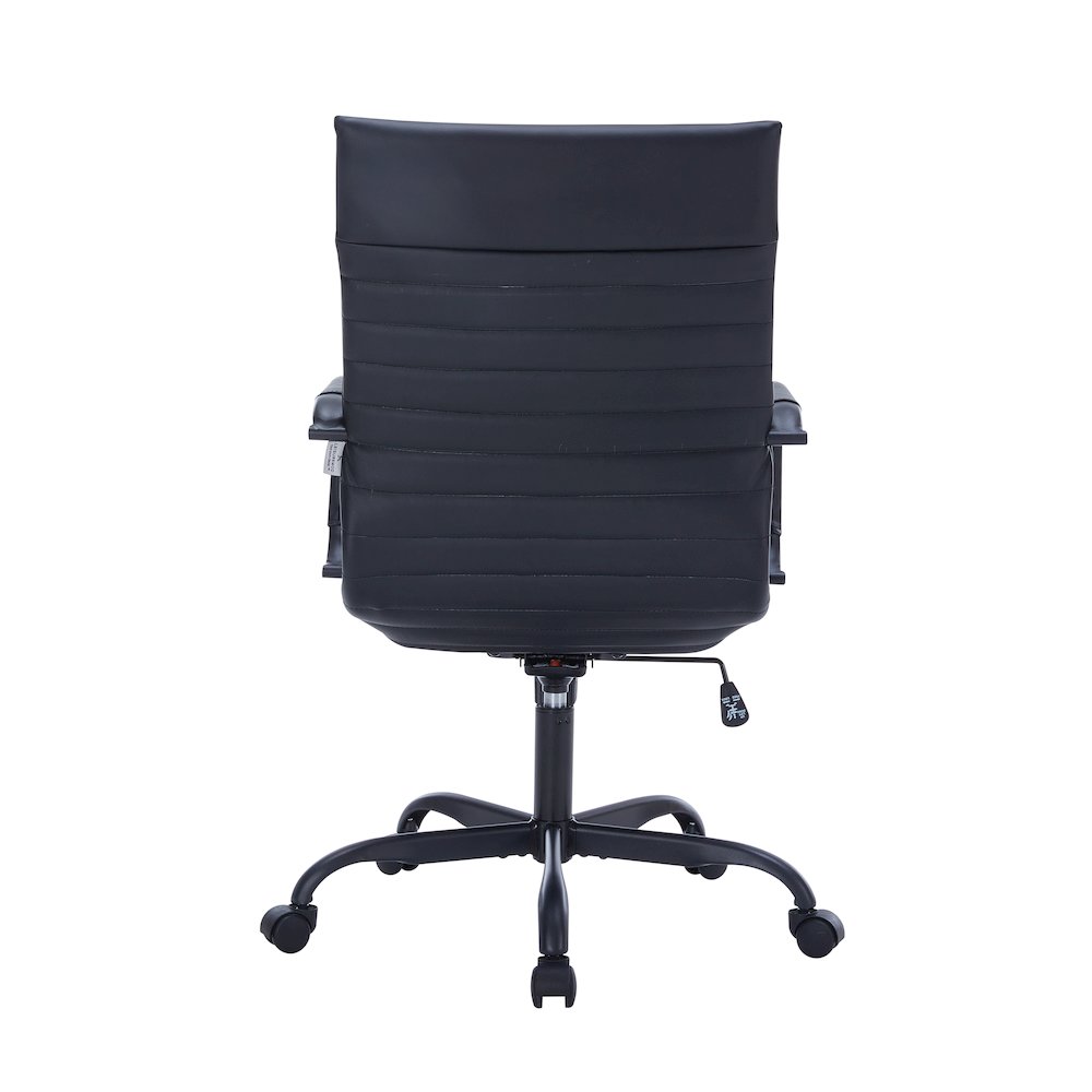 Harris Leather Home High-Back Office Chair in Black. Picture 7