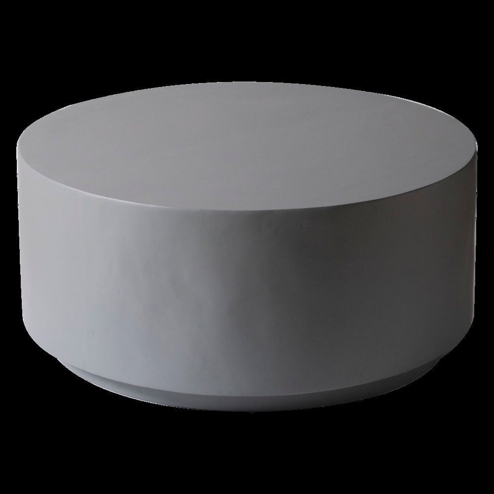 Terra Collection Fiberglass Outdoor Coffee Table In Grey. Picture 1