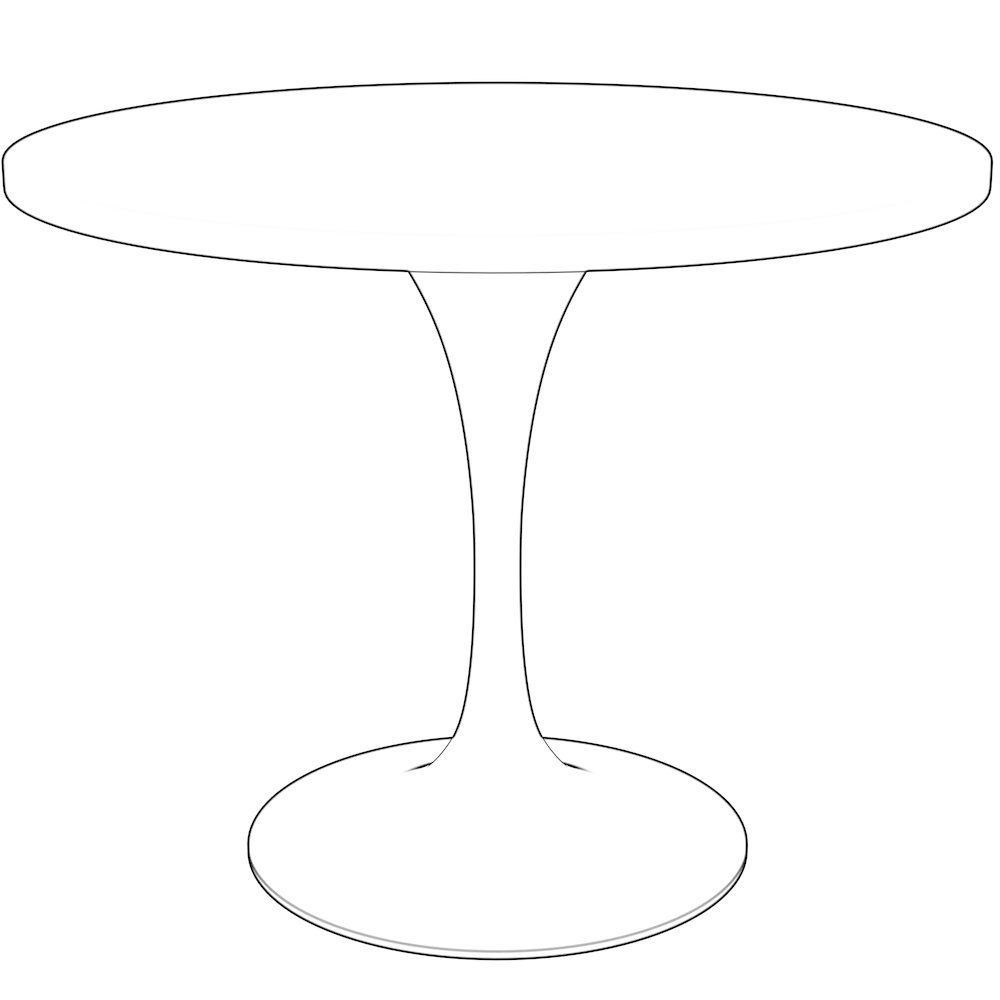 Verve Collection 36 Round Dining Table. Picture 11