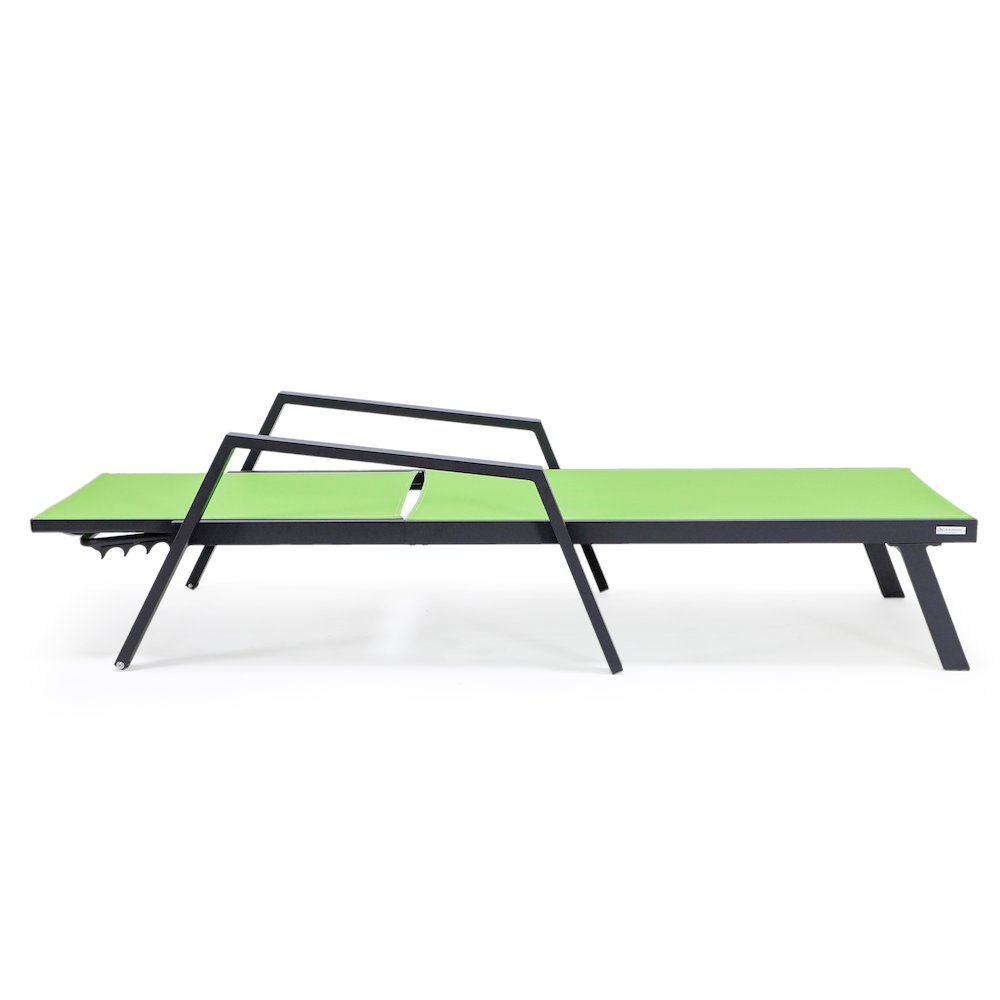 Marlin Patio Chaise Lounge Chair in Green. Picture 9