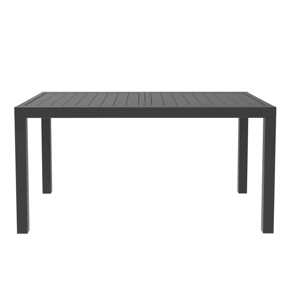 Marlin Extenable outdoor Dining Table 78-118 in Black. Picture 3