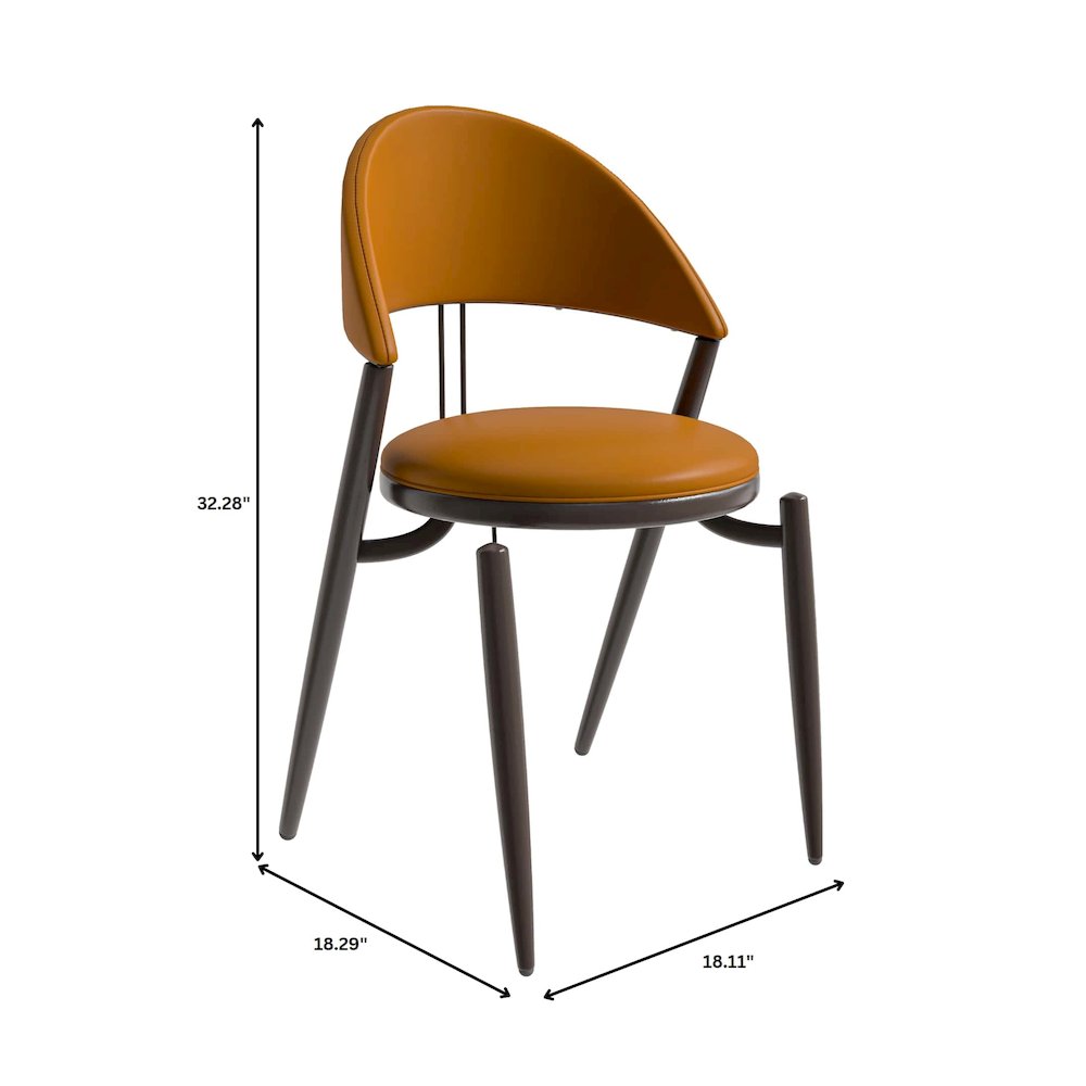 Venice Collection Modern Dining Chair In Light Brown. Picture 17
