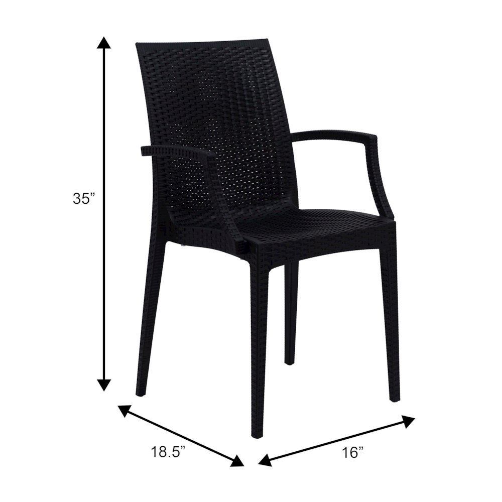 Weave Mace Indoor/Outdoor Chair (With Arms). Picture 10