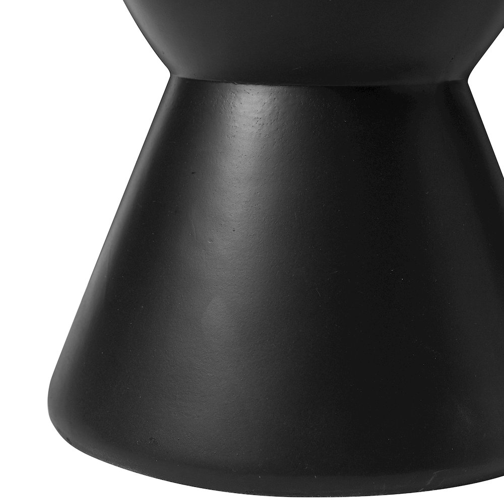 Loft Collection Fiberglass Outdoor Side Table in Black. Picture 10