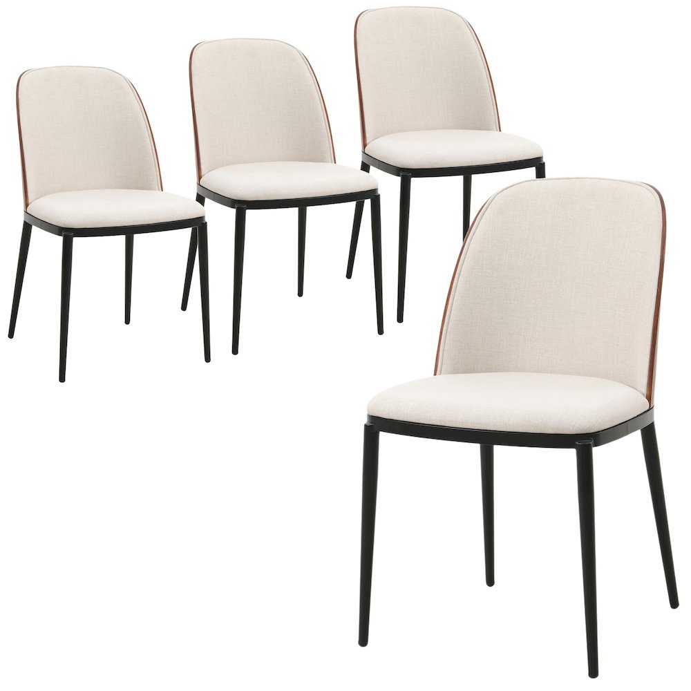Tule Mid-Century Modern Dining Side Chair Set of 4. Picture 4