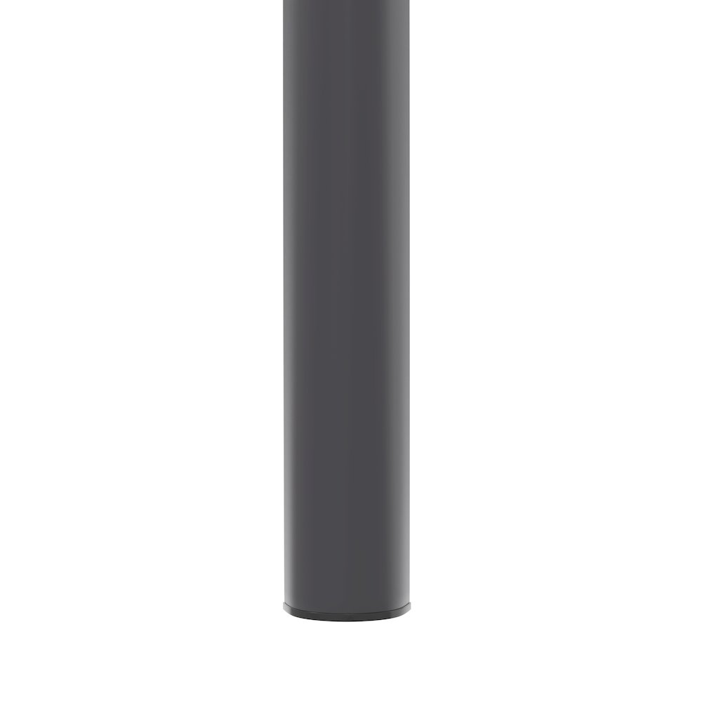 Tresse Series Stackable Poly Stool With Wicker Top 12 in Grey. Picture 4