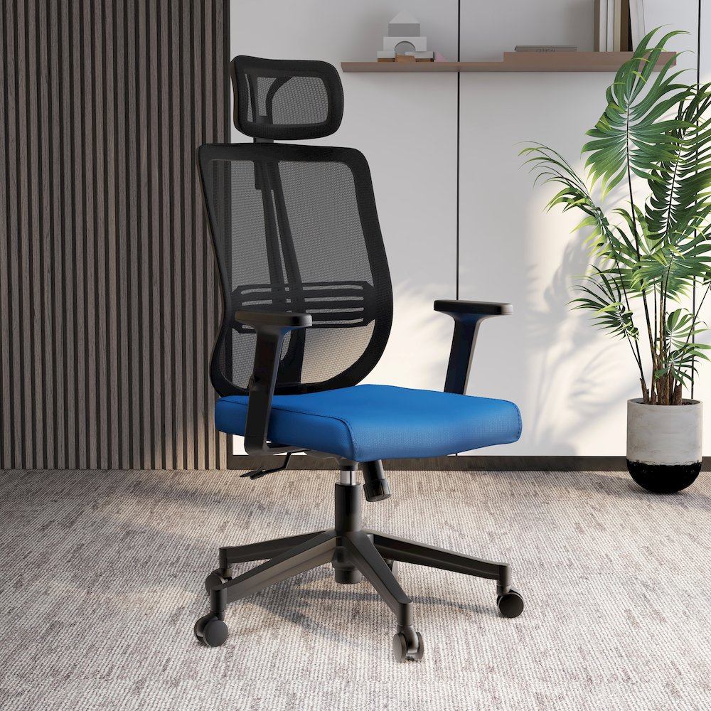 Office Nift Series Office Task Chair In Blue. Picture 5