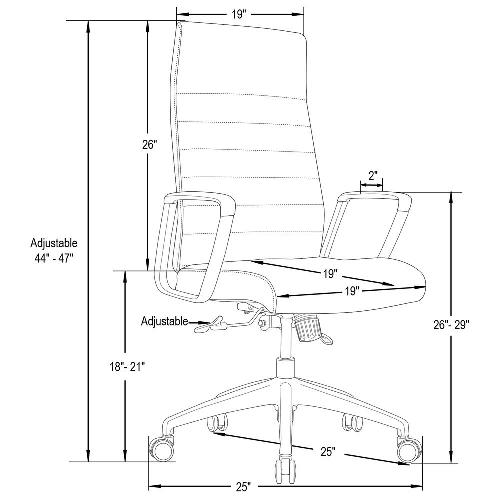 Hilton Modern High-Back Leather Office Chair. Picture 8