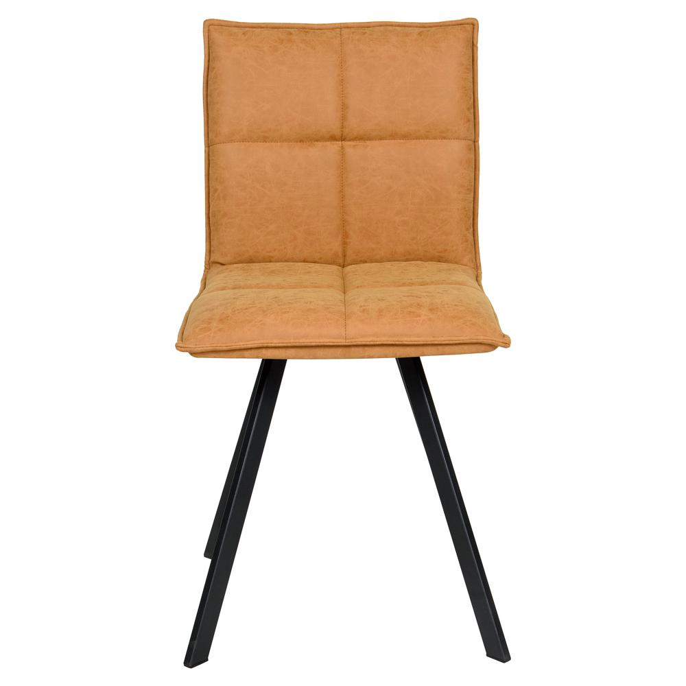 Wesley Modern Leather Dining Chair With Metal Legs. Picture 1