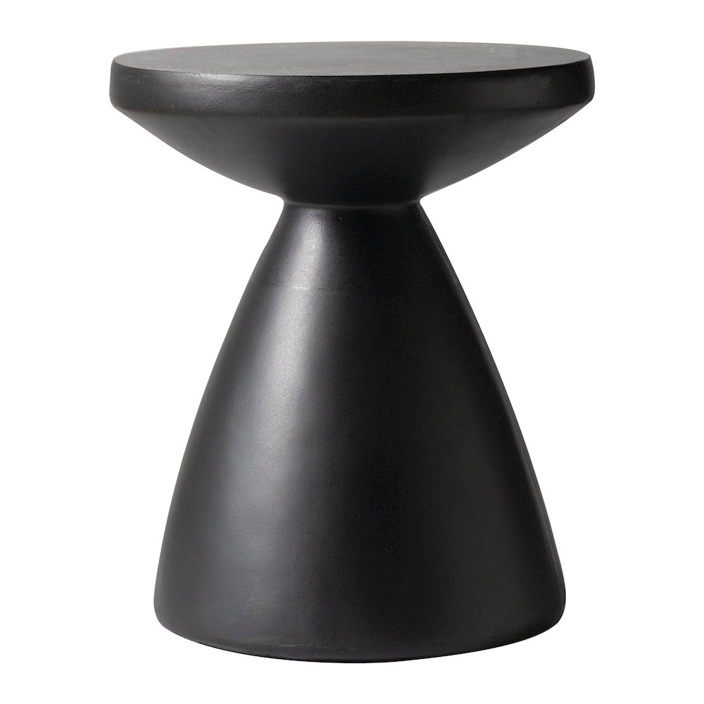 Dune Collection Fiberglass Outdoor Side Table in Black. Picture 6