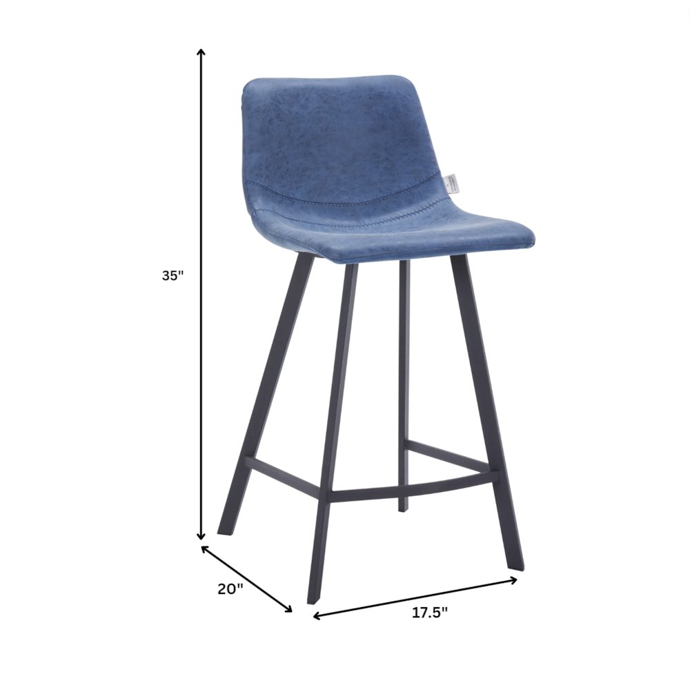 Elland - Counter stool - Peacock Blue. Picture 1