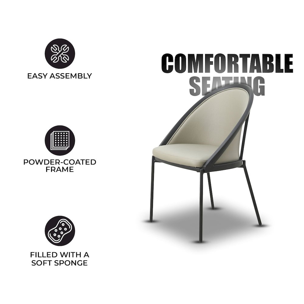 Urbane Collection Modern Dining Chair With Olive Green. Picture 27