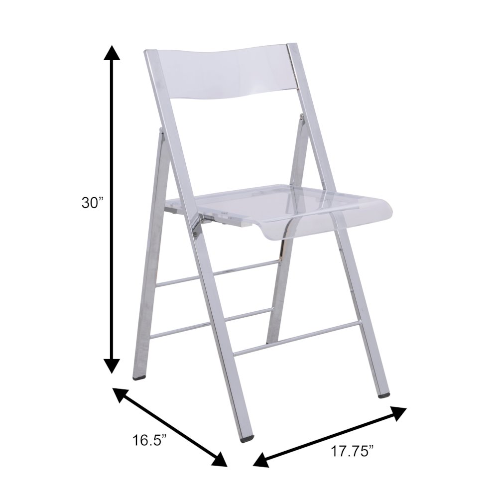 Menno Modern Acrylic Folding Chair. Picture 17