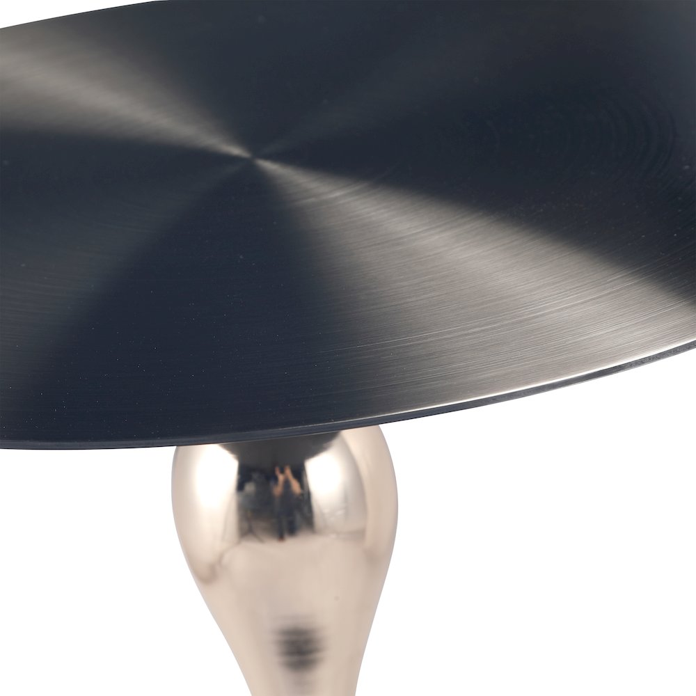 Savoy Collection Modern End Table In Matt Black. Picture 20