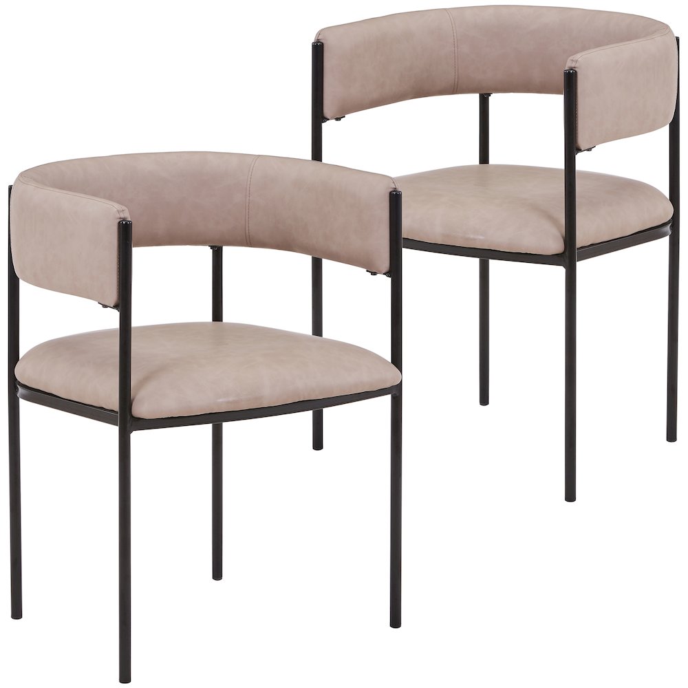 Cyril Collection Modern Chair in Taupe Set of 2. Picture 15