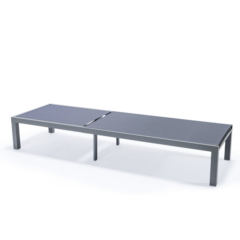 Marlin Patio Chaise Lounge Chair With Grey Aluminum Frame. Picture 2