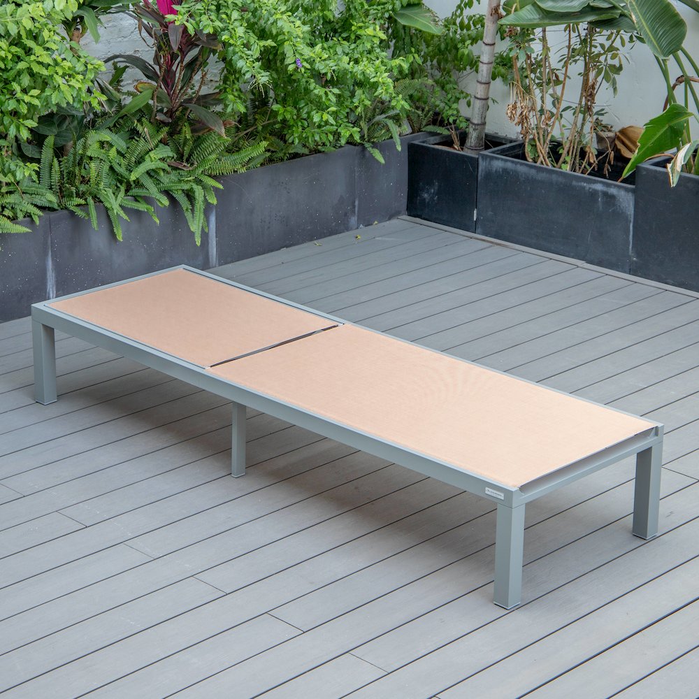 Marlin Patio Chaise Lounge Chair With Grey Aluminum Frame. Picture 13
