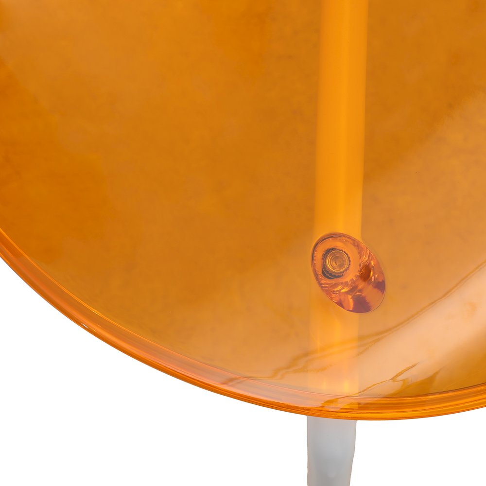 Modern Oyster Transparent Side Chair in White Base. Picture 13