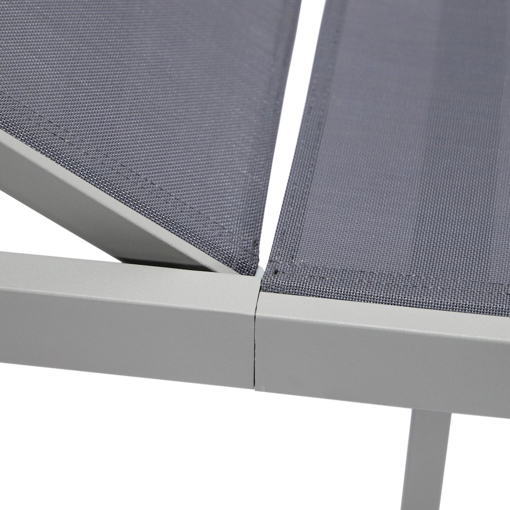 Marlin Patio Chaise Lounge Chair With Grey Aluminum Frame. Picture 16