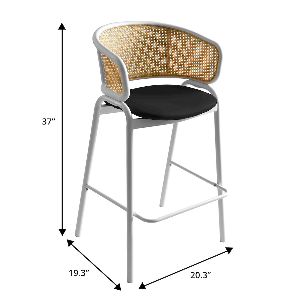 Ervilla Wicker Bar Stool Set of 2. Picture 13