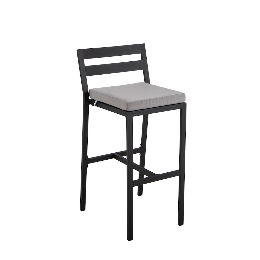 Chelsea Collection Modern Aluminum Outdoor Bar Chair. Picture 22