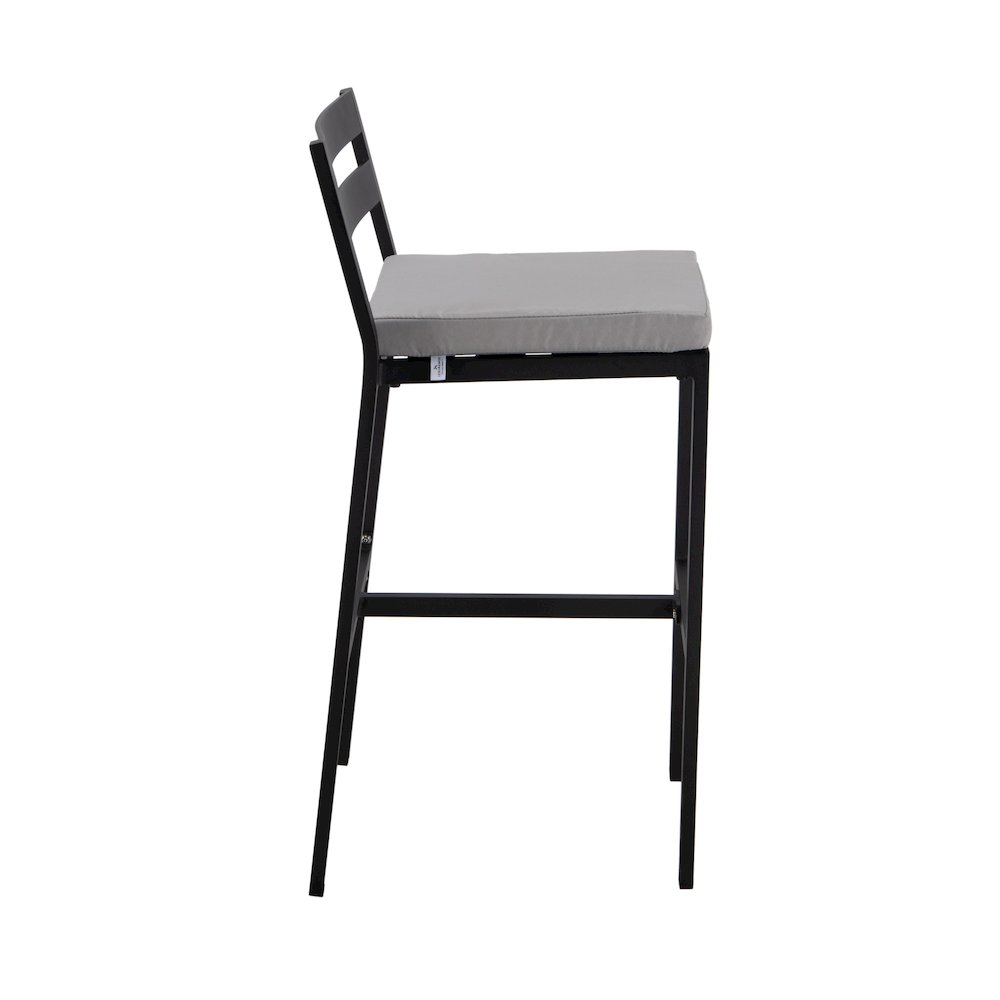 Chelsea Collection Modern Aluminum Outdoor Bar Chair. Picture 1