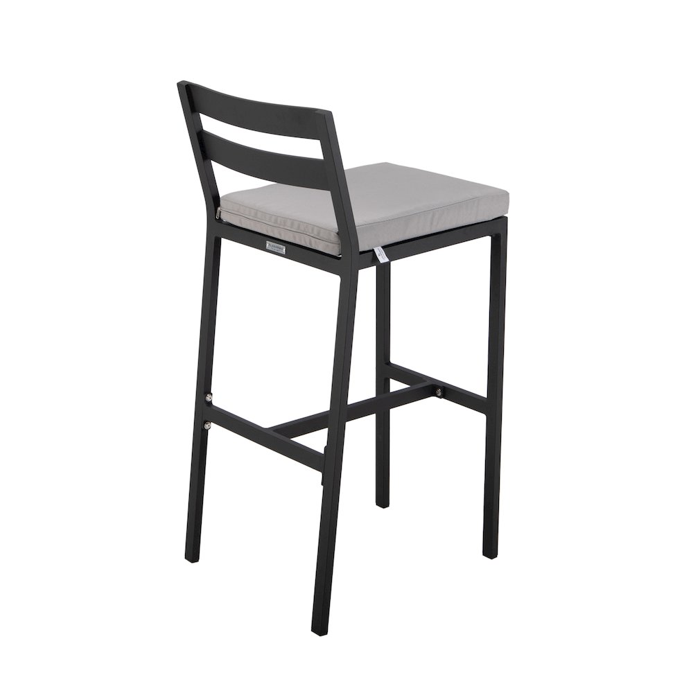 Chelsea Collection Modern Aluminum Outdoor Bar Chair. Picture 26