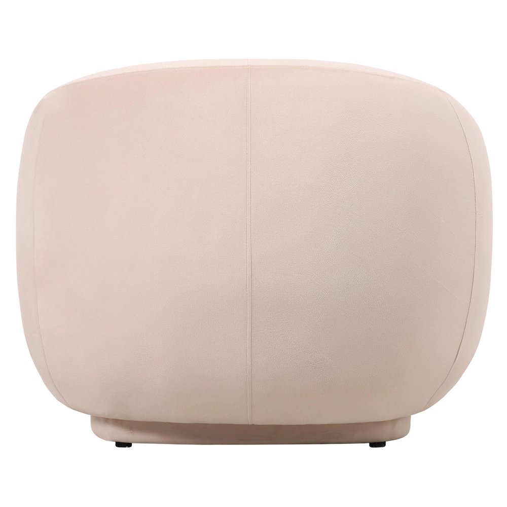 Faze Collection Modern Single Seater Sofa in Beige Velvet. Picture 11