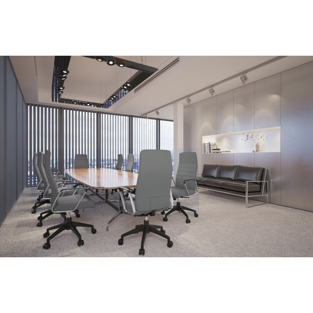 Hilton Modern High-Back Leather Office Chair. Picture 4