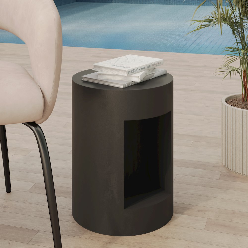 Modern Side End Table Nook Series In Black. Picture 6