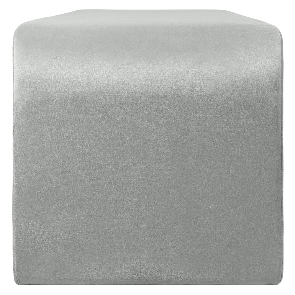 Vint Collection Modern 63" Bench In Light Grey Velvet. Picture 9