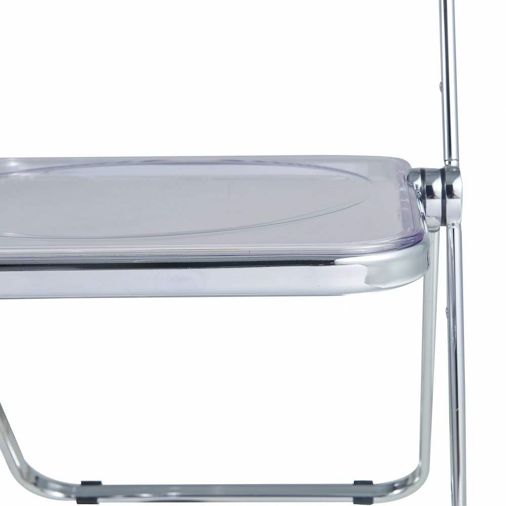 Lawrence Acrylic Folding Chair With Metal Frame. Picture 19