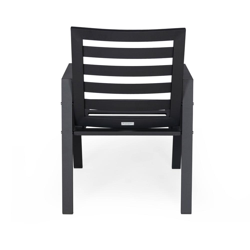 Patio Dining Armchair in Aluminum with Removable Cushions Set of 4. Picture 2