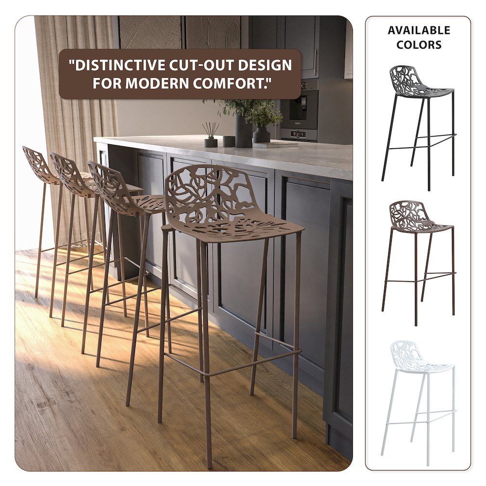 Devon Mid-Century Modern Aluminum Bar Stool. Picture 23